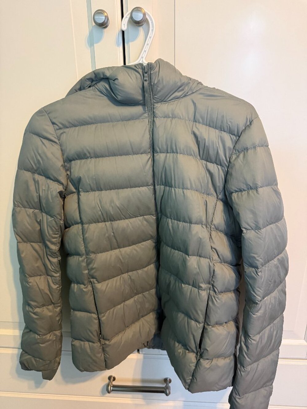 Uniqlo light green down puffer